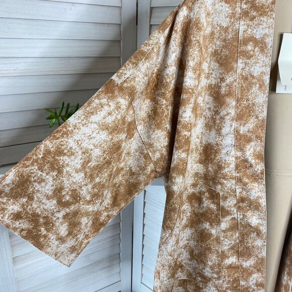 Solitaire brown faux suede open jacket - Picture 5 of 8